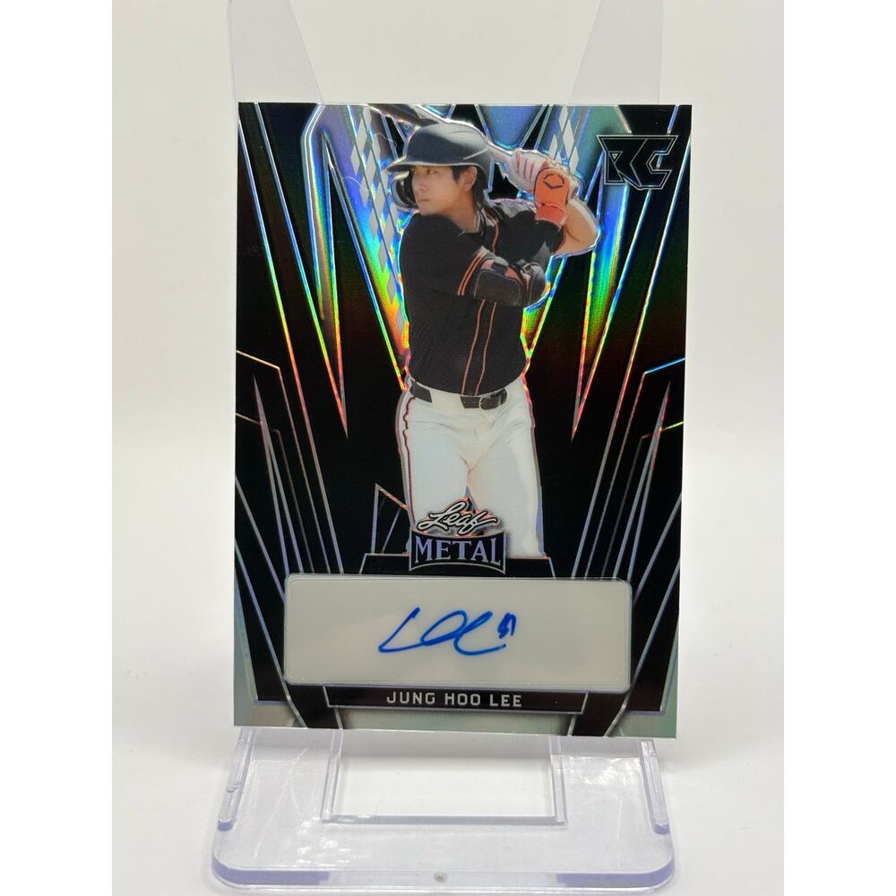 2024 Leaf Metal Jung Hoo Lee Rookie Prismatic Black Auto 3/5 SP Giants RC